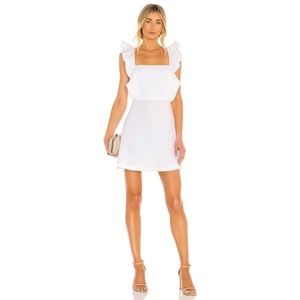 NWT BCBGeneration Ruffle Sleeve Square Neck Double Weave Dress, Size 16